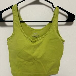 Forever 21 Lime Ribbed Tank Top